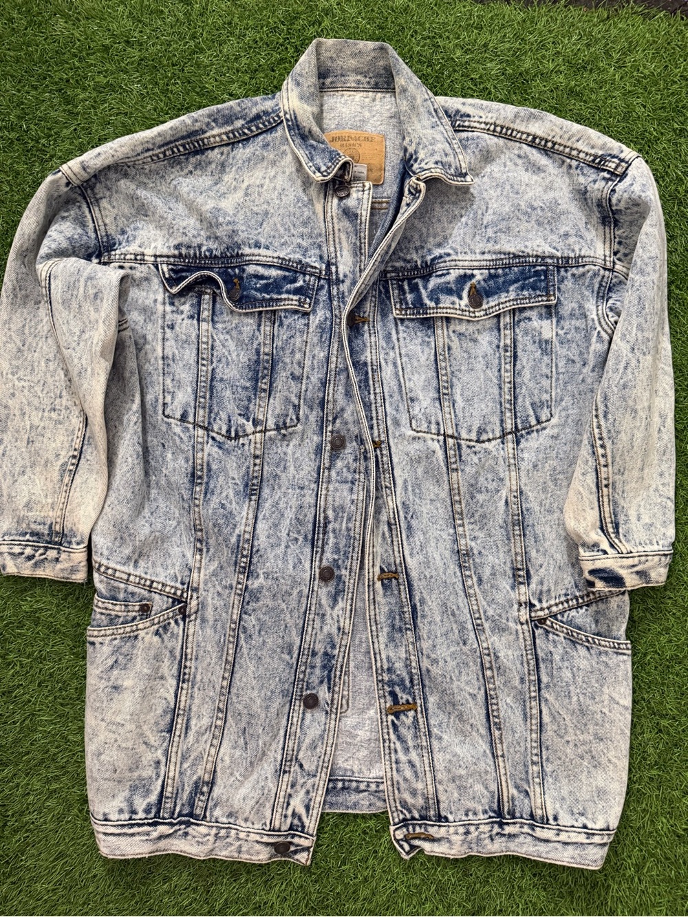 Vintage Jordache Acid Wash Light Blue Denim Jacket Size Medium